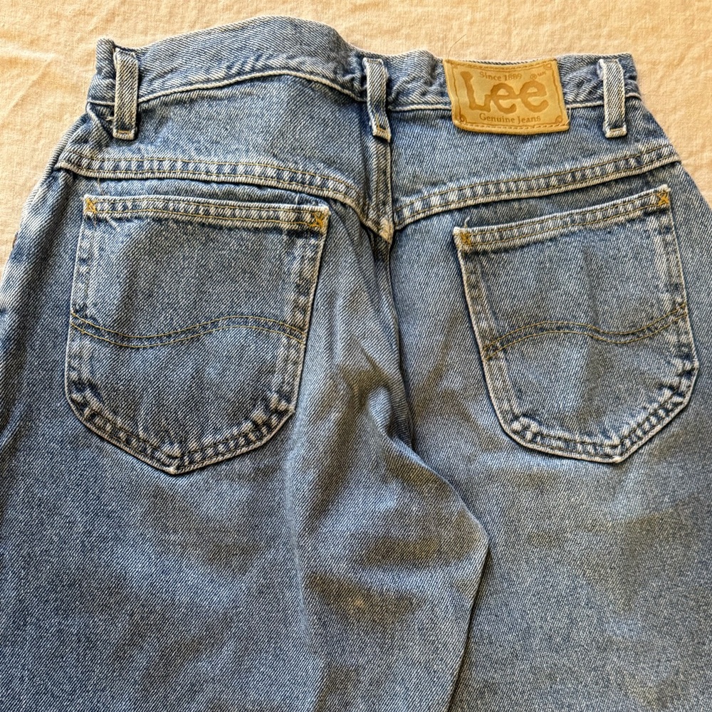 Vintage 80s Lee High Rise Mom Jeans Size 2 4 Light Wash USA Made - Picture 5 of 7